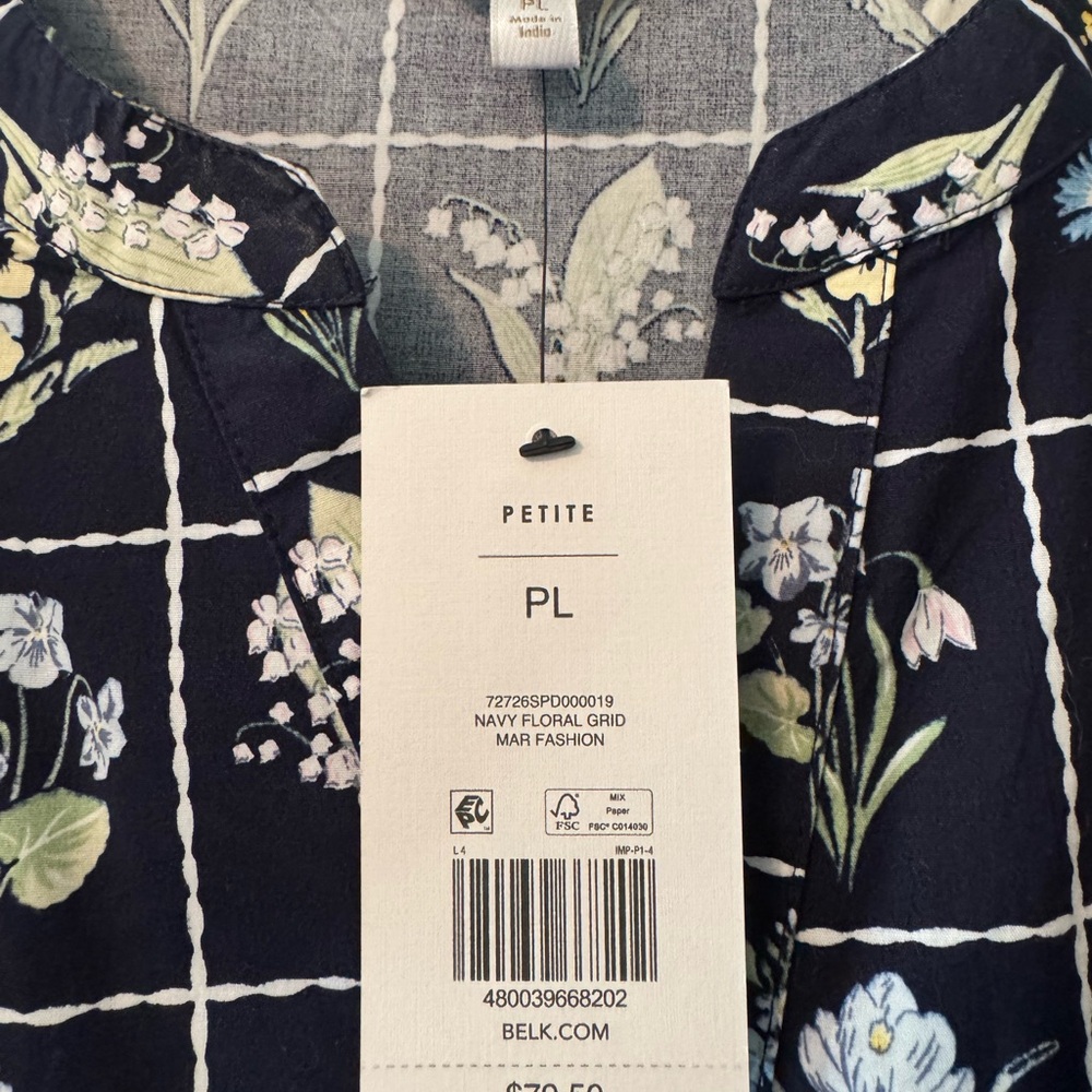 Crown & Ivy Floral Mini Dress - Navy and Multicolor - Picture 2 of 3